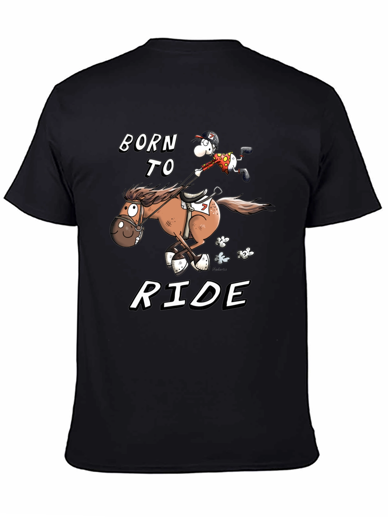 Born to Ride T-Shirt - Equestrian Cartoon