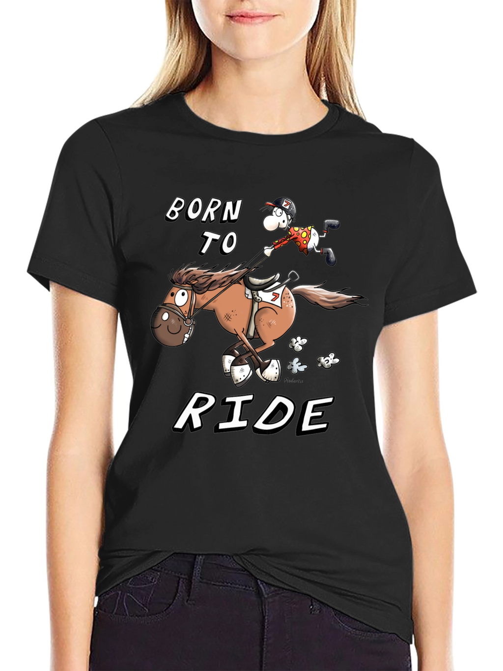 Born to Ride T-Shirt - Equestrian Cartoon