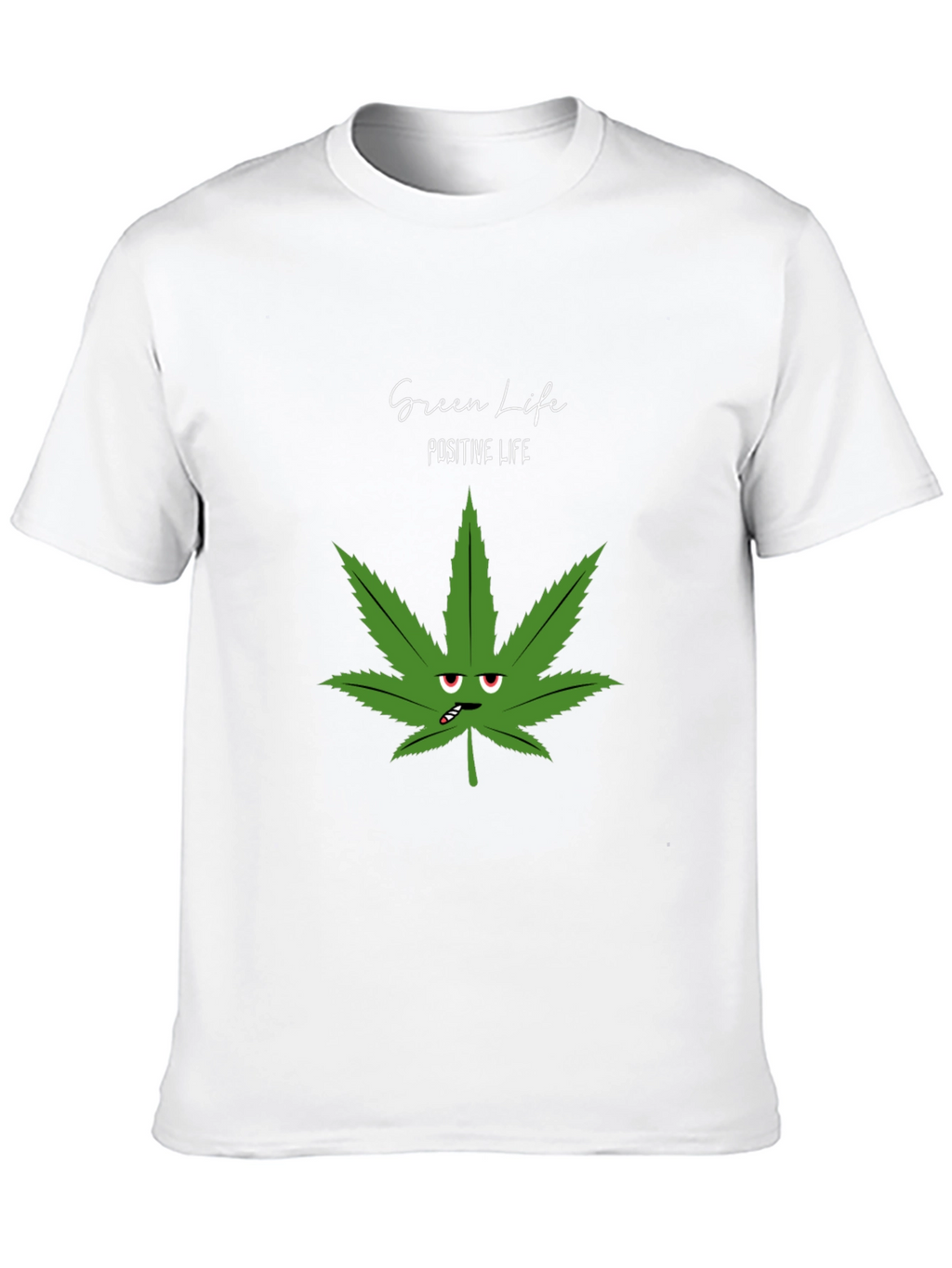 Green Life Positive Life Black Graphic Tee