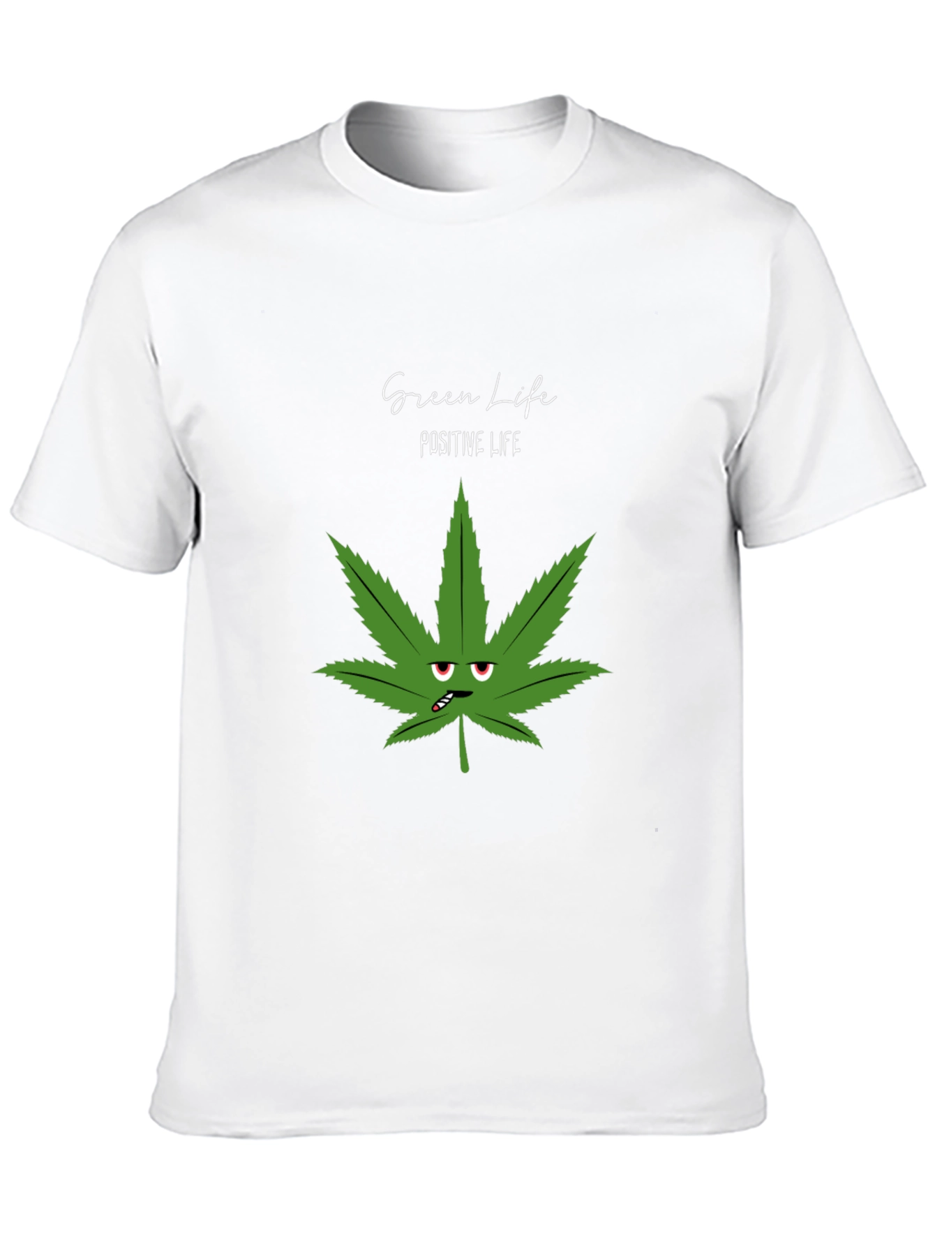 Green Life Positive Life Black Graphic Tee