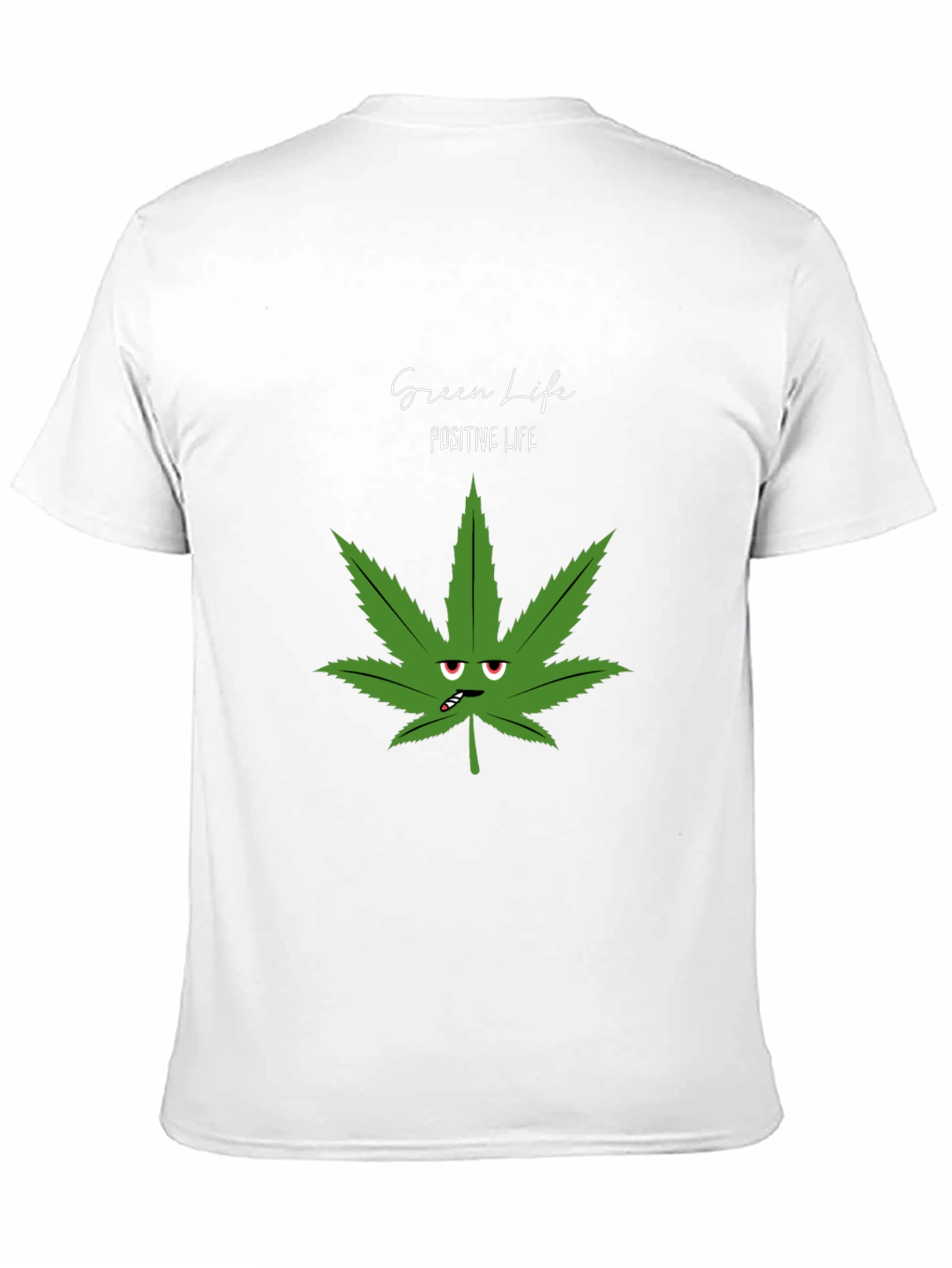 Green Life Positive Life Black Graphic Tee