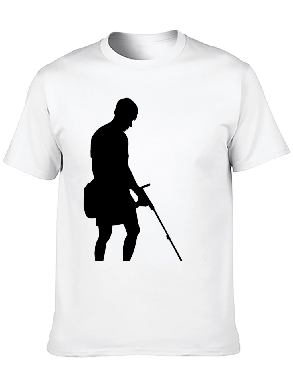 Black T-Shirt with Silhouette Design