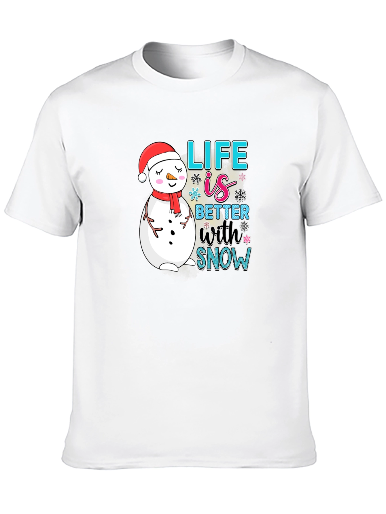 Snowman Graphic Tee - Life is Better With Snow