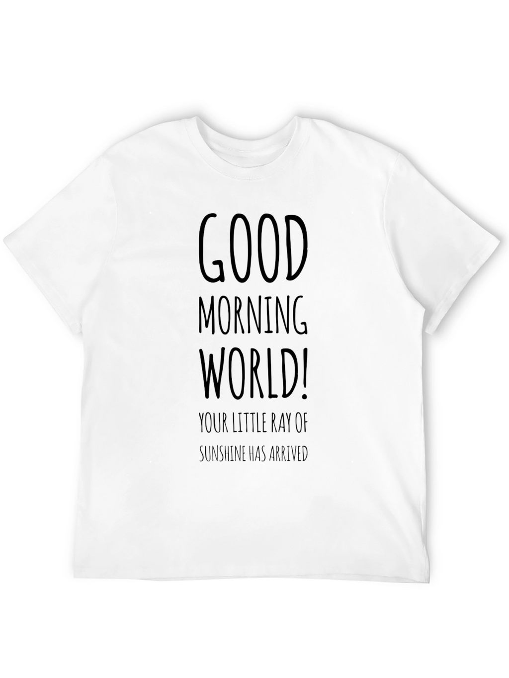 Good Morning World Graphic Tee - Black