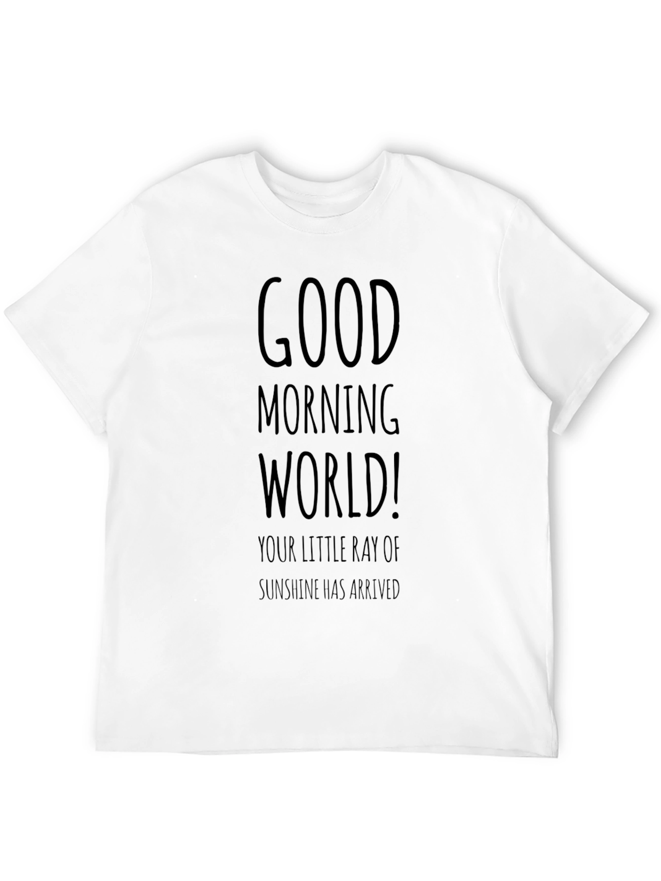 Good Morning World Graphic Tee - Black
