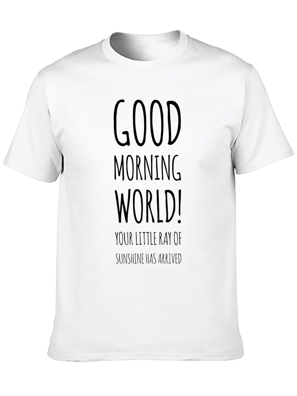 Good Morning World Graphic Tee - Black