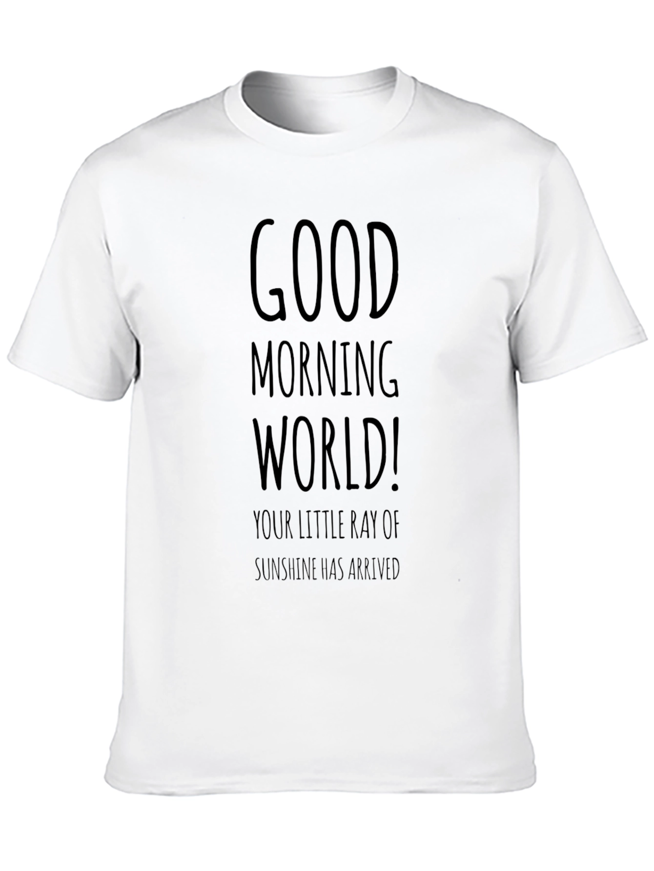 Good Morning World Graphic Tee - Black