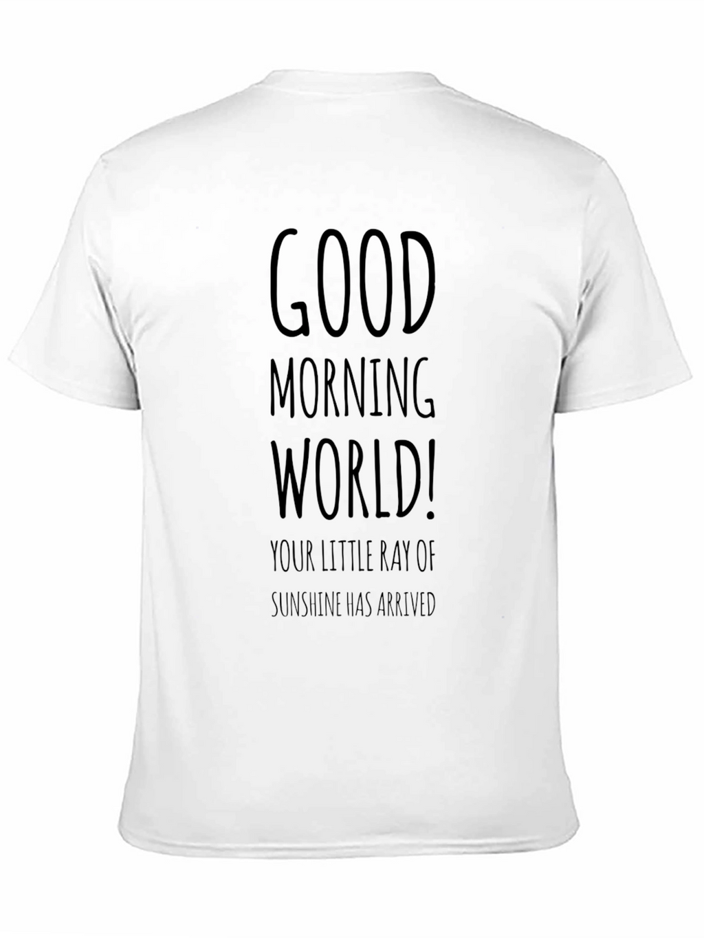 Good Morning World Graphic Tee - Black