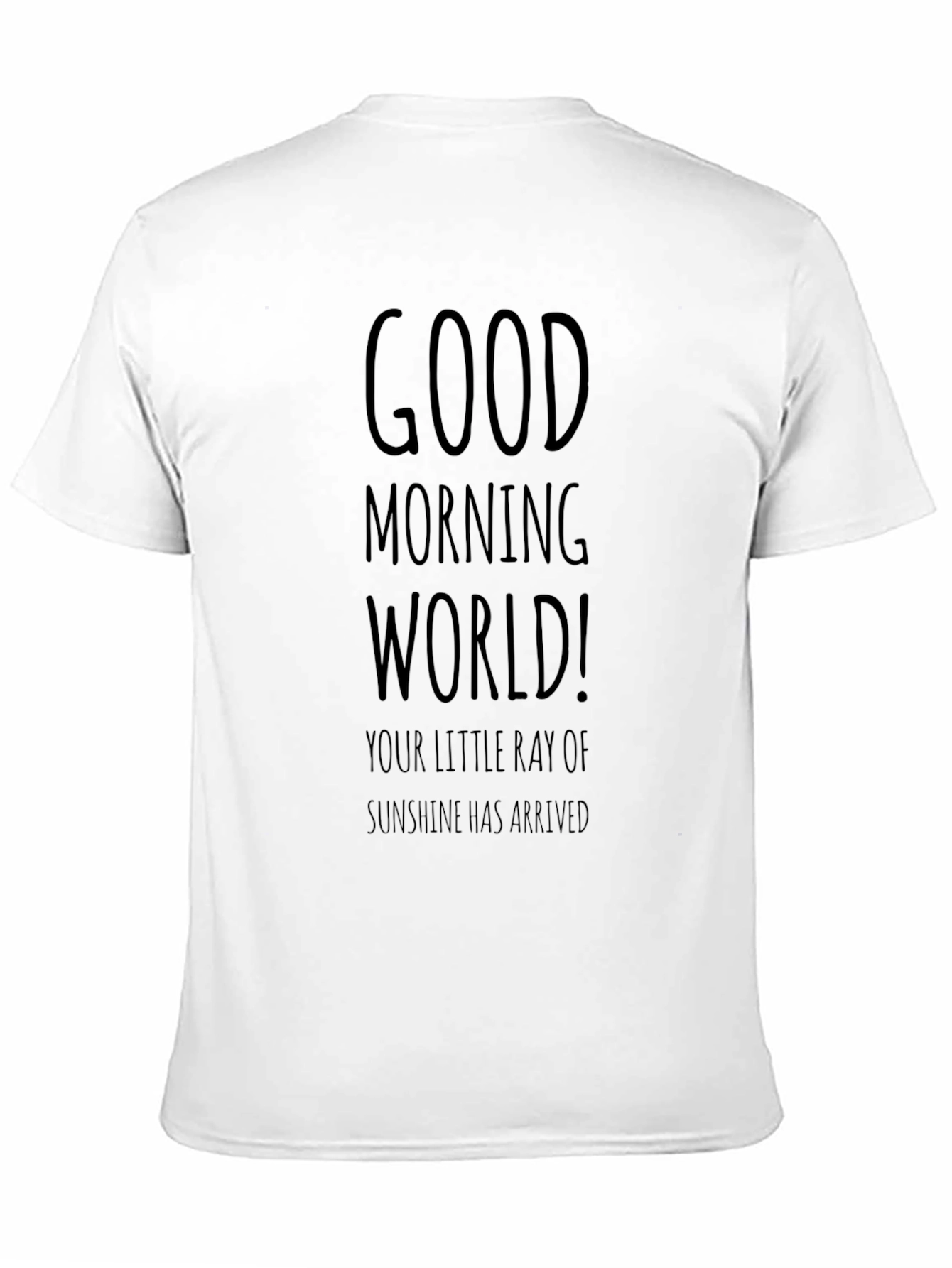 Good Morning World Graphic Tee - Black