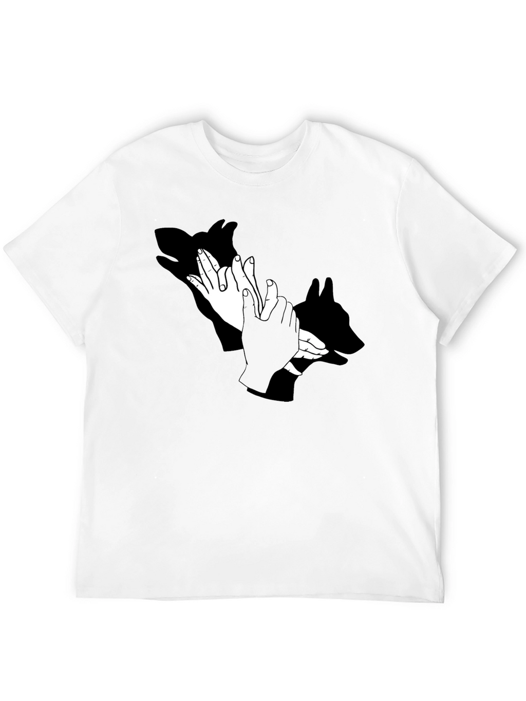 Shadow Puppet Hands Graphic Tee - Unique Design