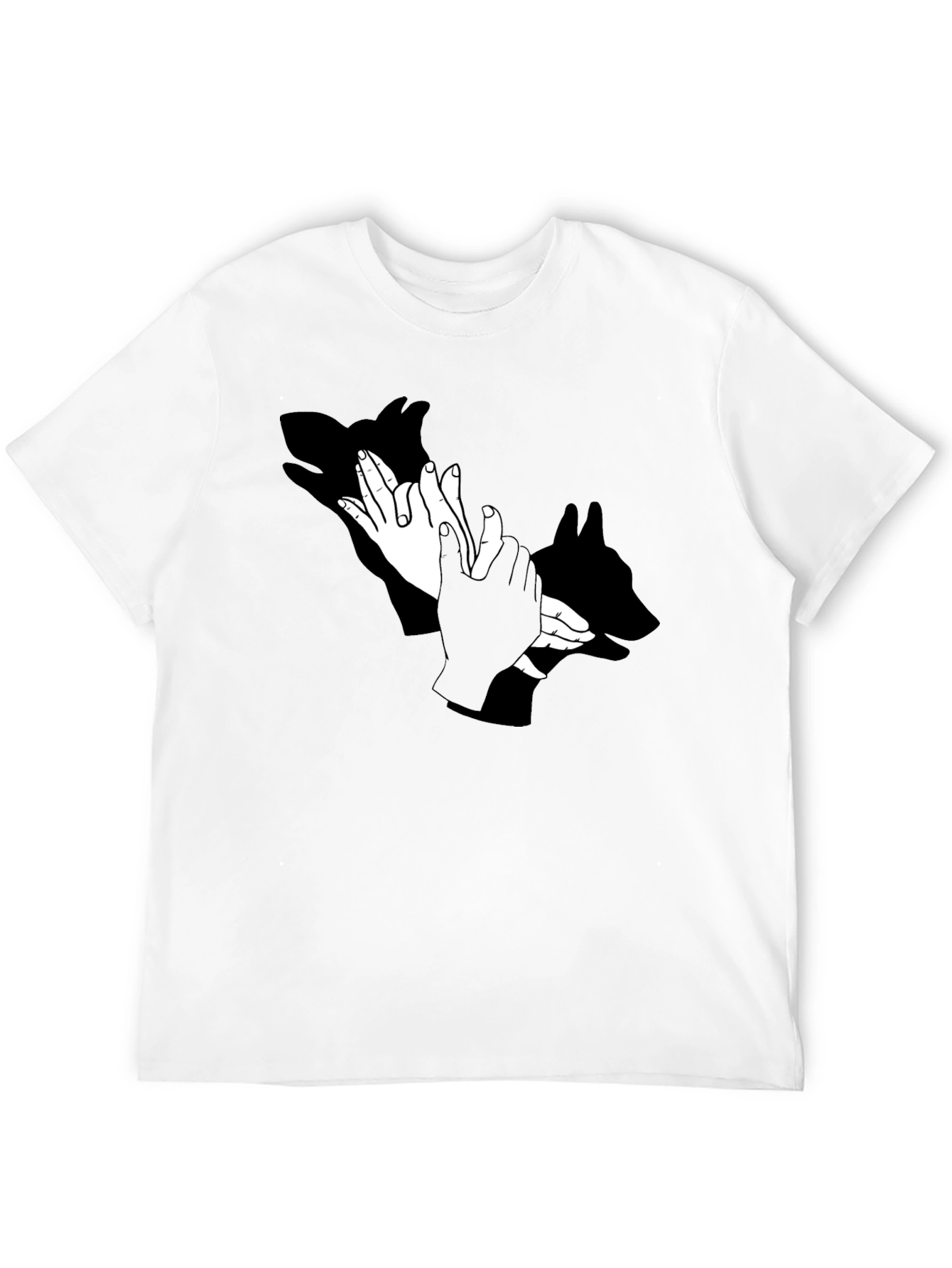 Shadow Puppet Hands Graphic Tee - Unique Design