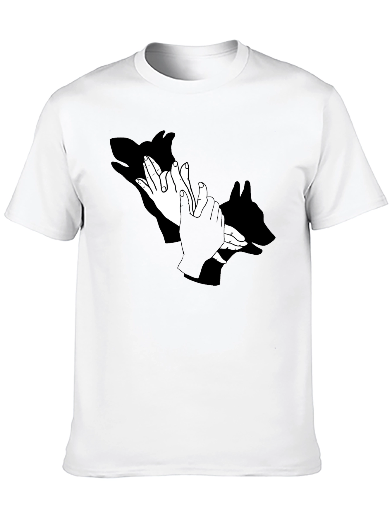 Shadow Puppet Hands Graphic Tee - Unique Design