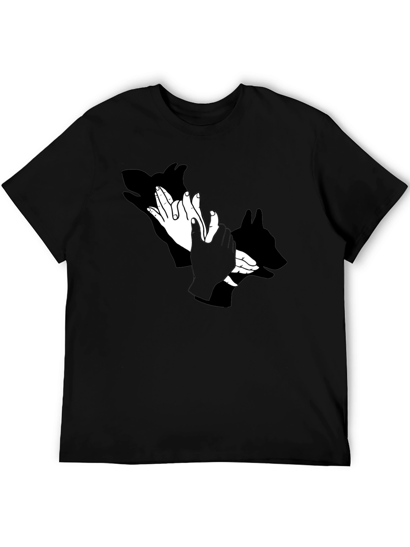 Shadow Puppet Hands Graphic Tee - Unique Design