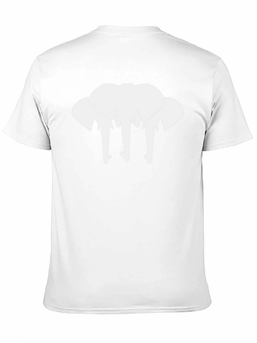 Elephant Silhouette Graphic Tee - Black
