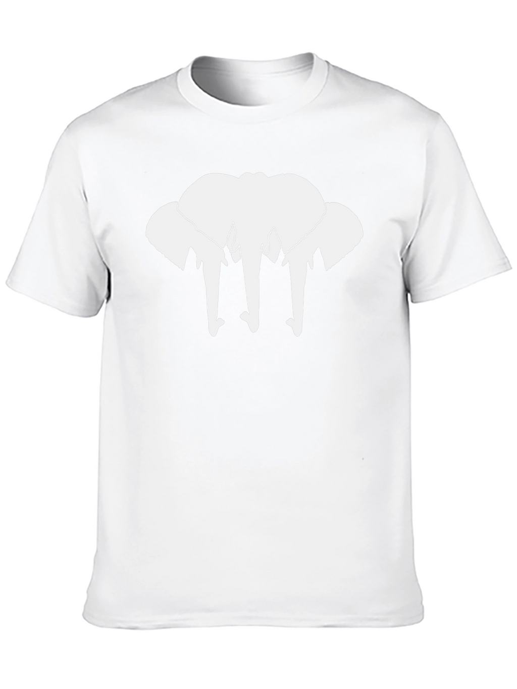 Elephant Silhouette Graphic Tee - Black