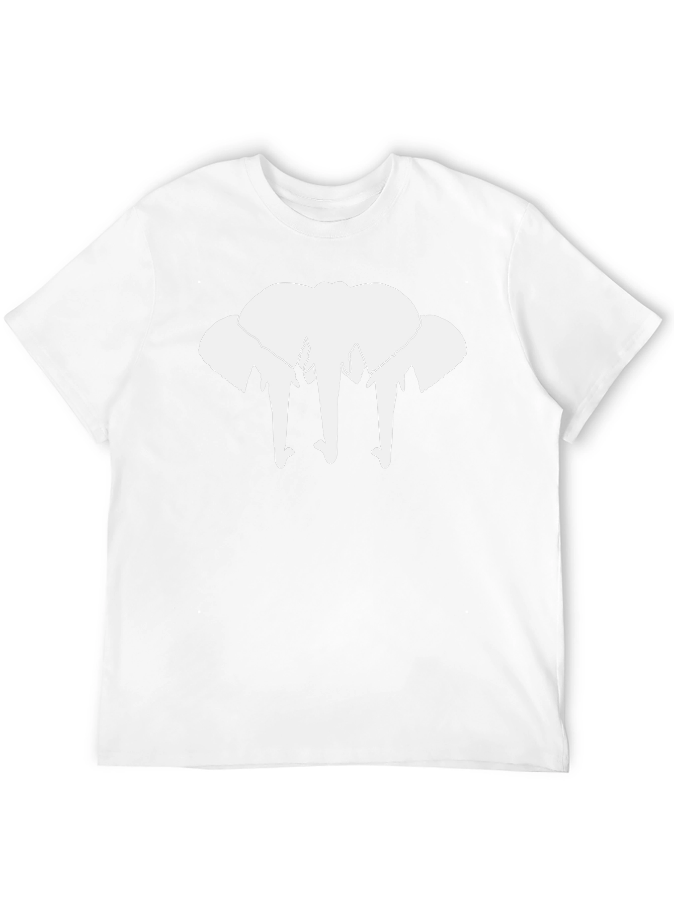 Elephant Silhouette Graphic Tee - Black