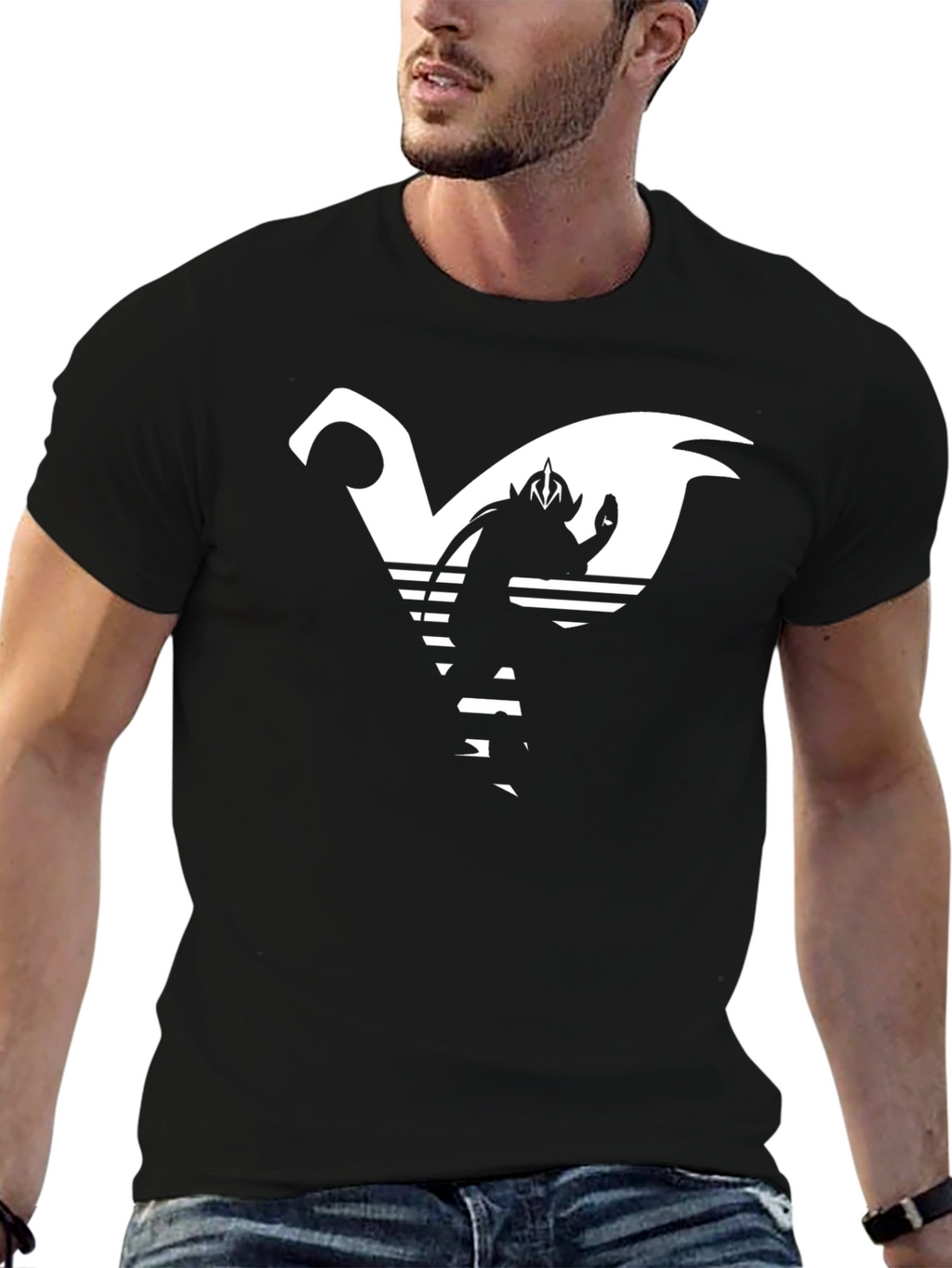 Retro Anime Graphic Tee - Black