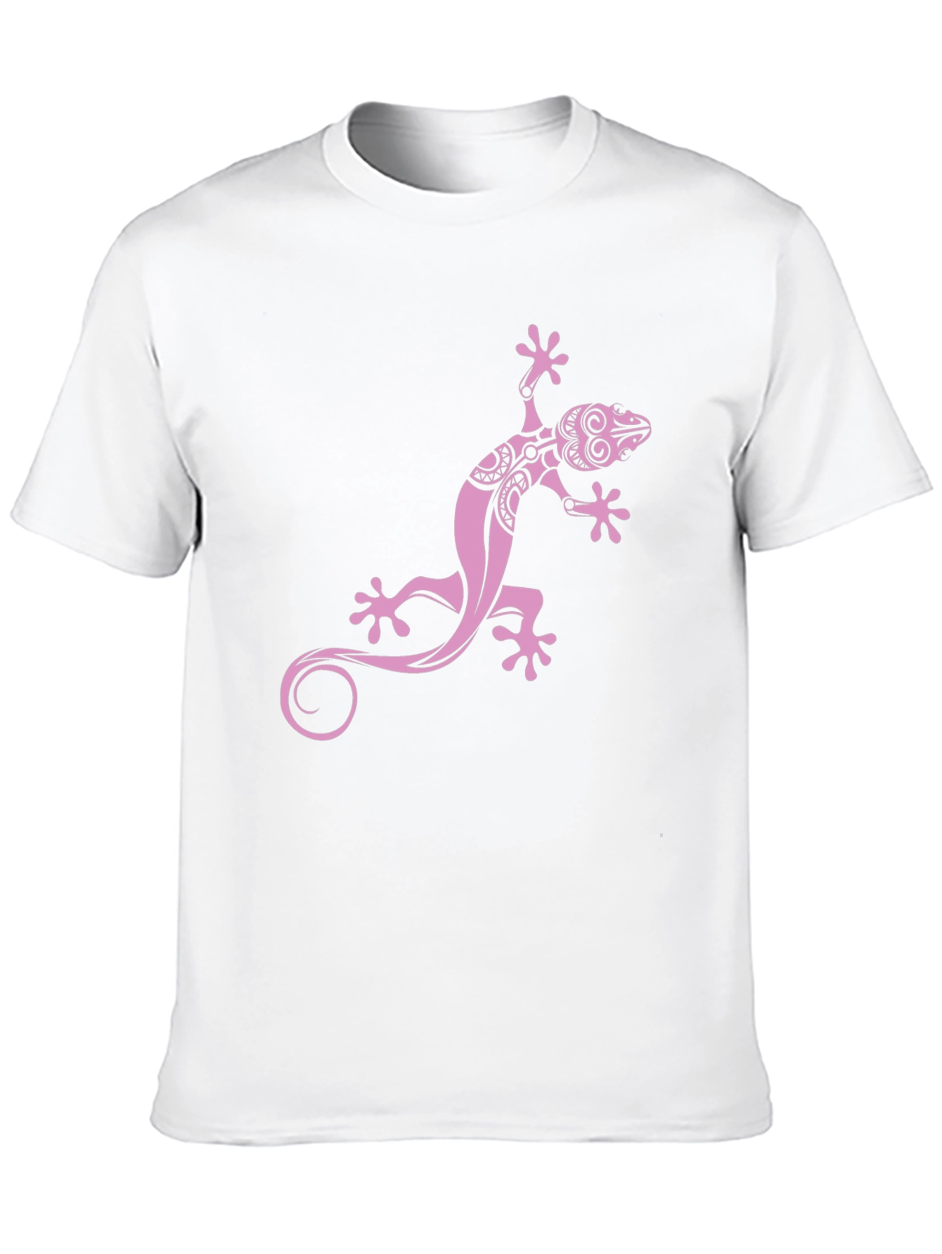Black Tee with Pink Gecko Graphic