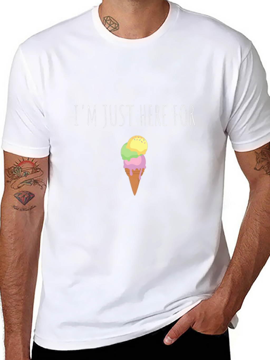 Im Just Here For Ice Cream Graphic Tee