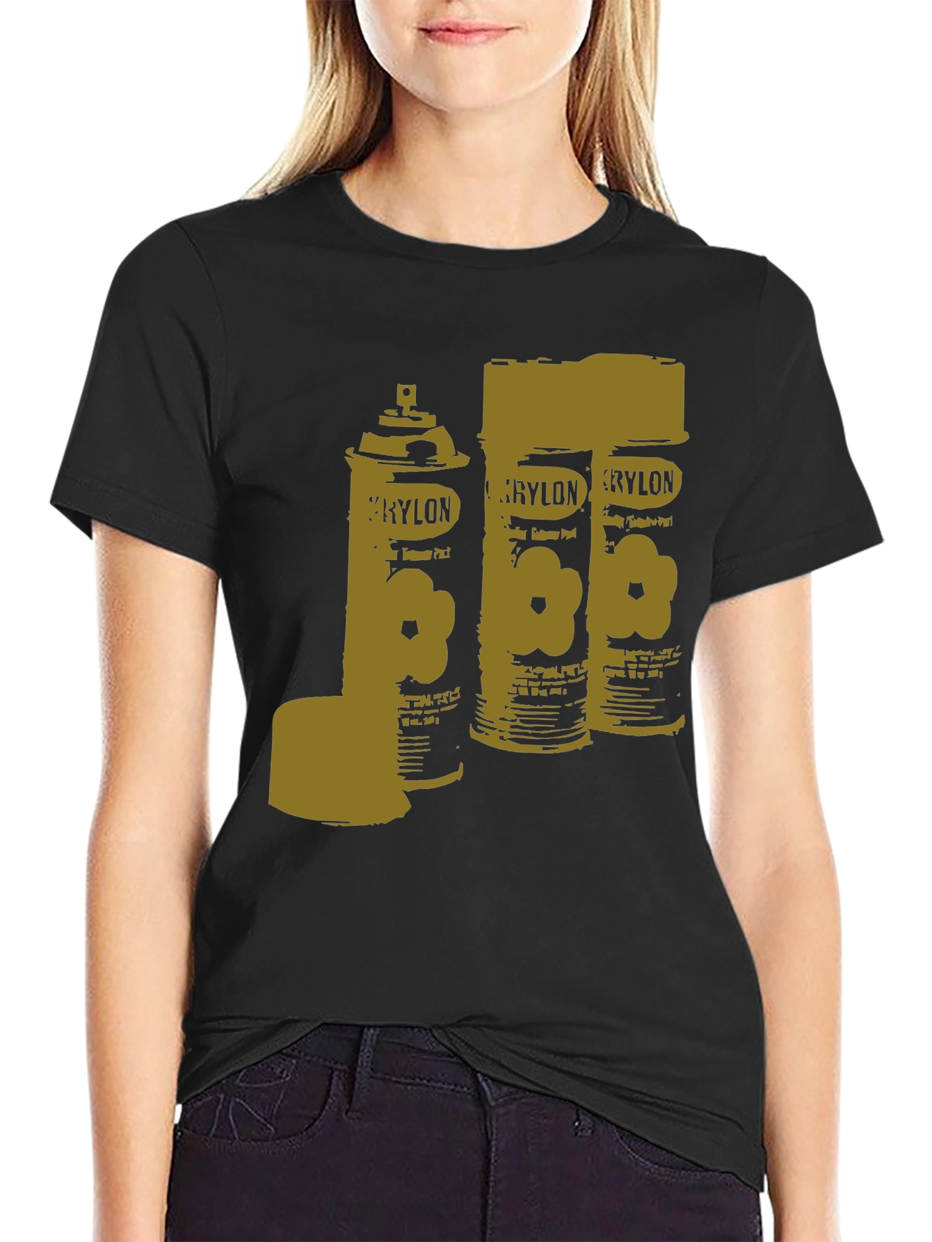 Krylon Spray Paint Can Art T-Shirt - Black