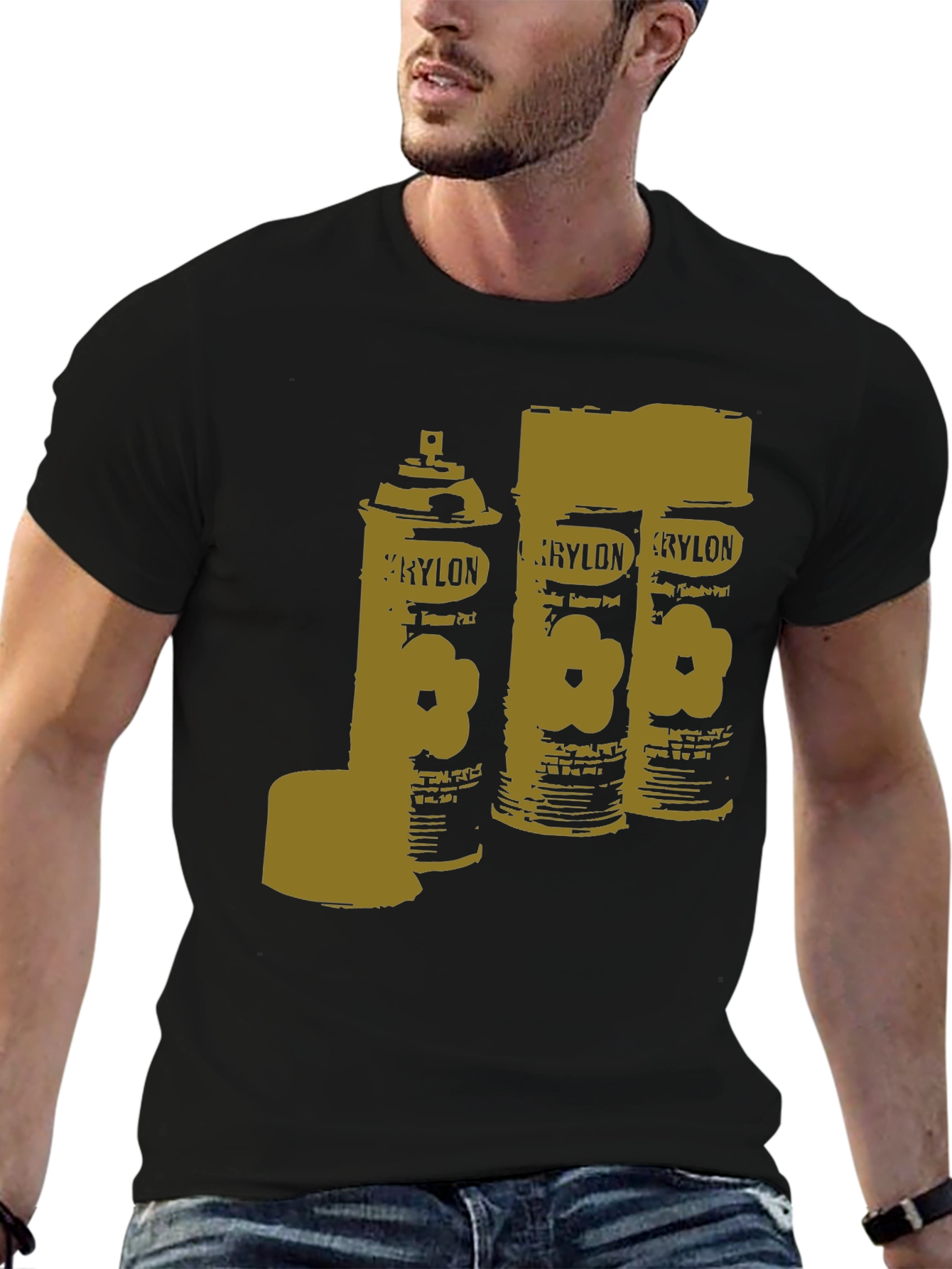 Krylon Spray Paint Can Art T-Shirt - Black