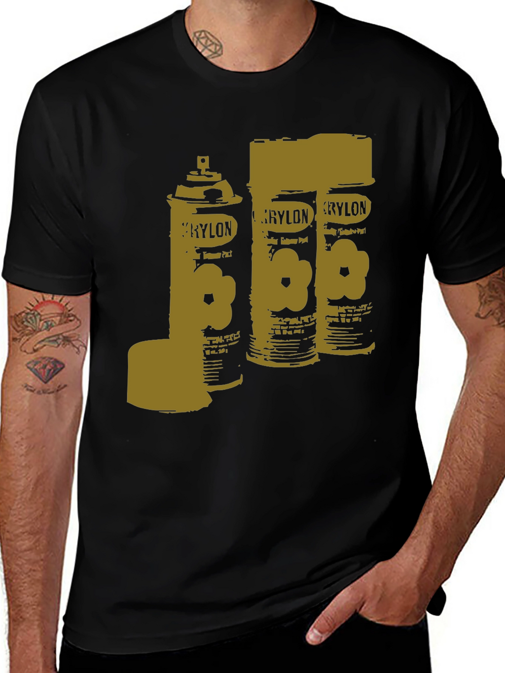 Krylon Spray Paint Can Art T-Shirt - Black