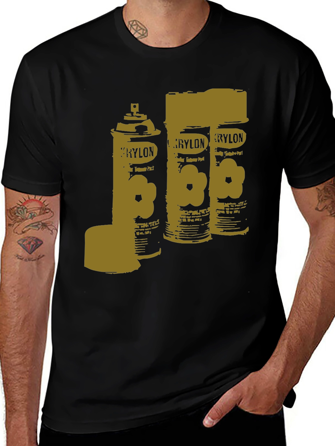 Krylon Spray Paint Can Art T-Shirt - Black