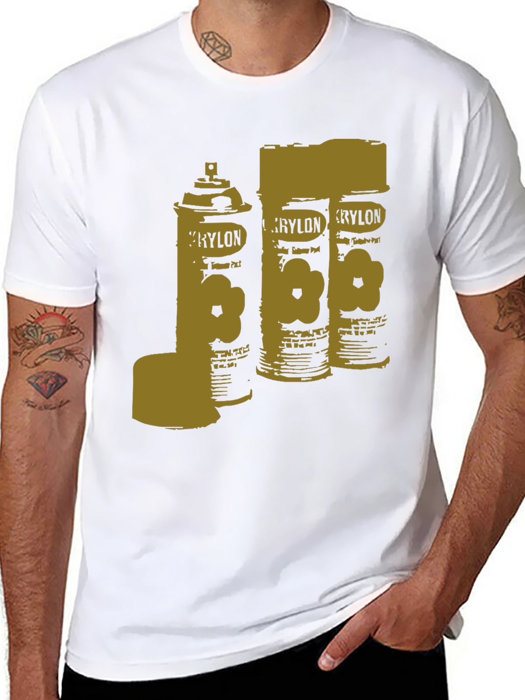 Krylon Spray Paint Can Art T-Shirt - Black