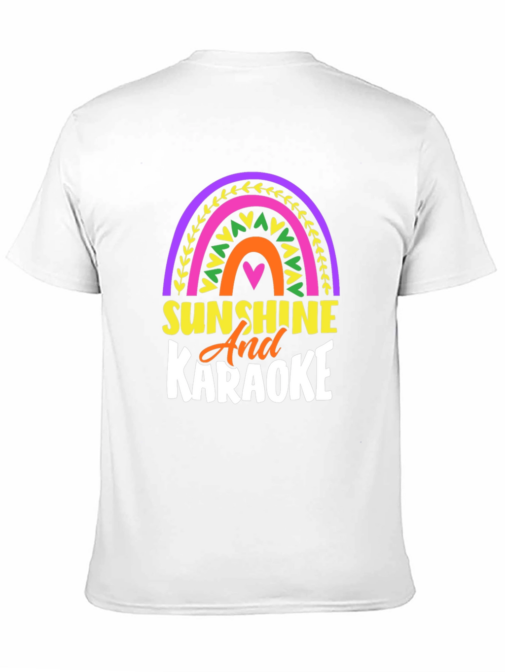 Sunshine and Karaoke T-Shirt - Fun Rainbow Design
