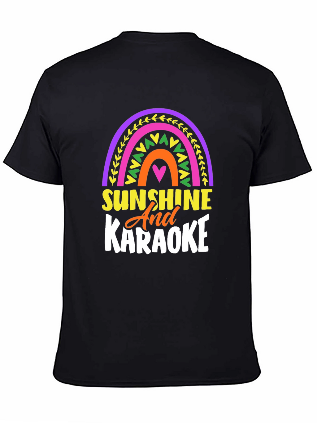Sunshine and Karaoke T-Shirt - Fun Rainbow Design