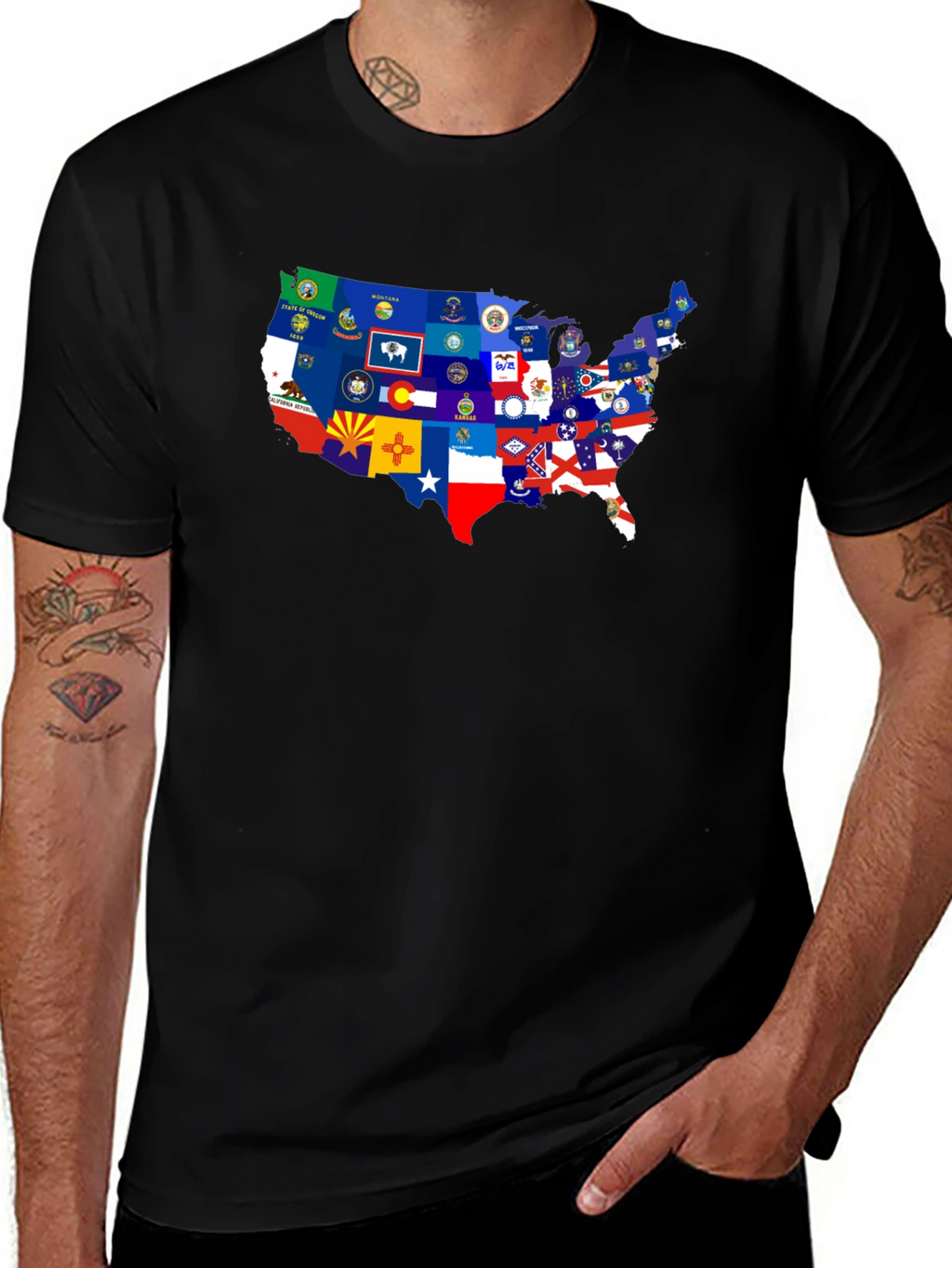 USA States Flag T-Shirt
