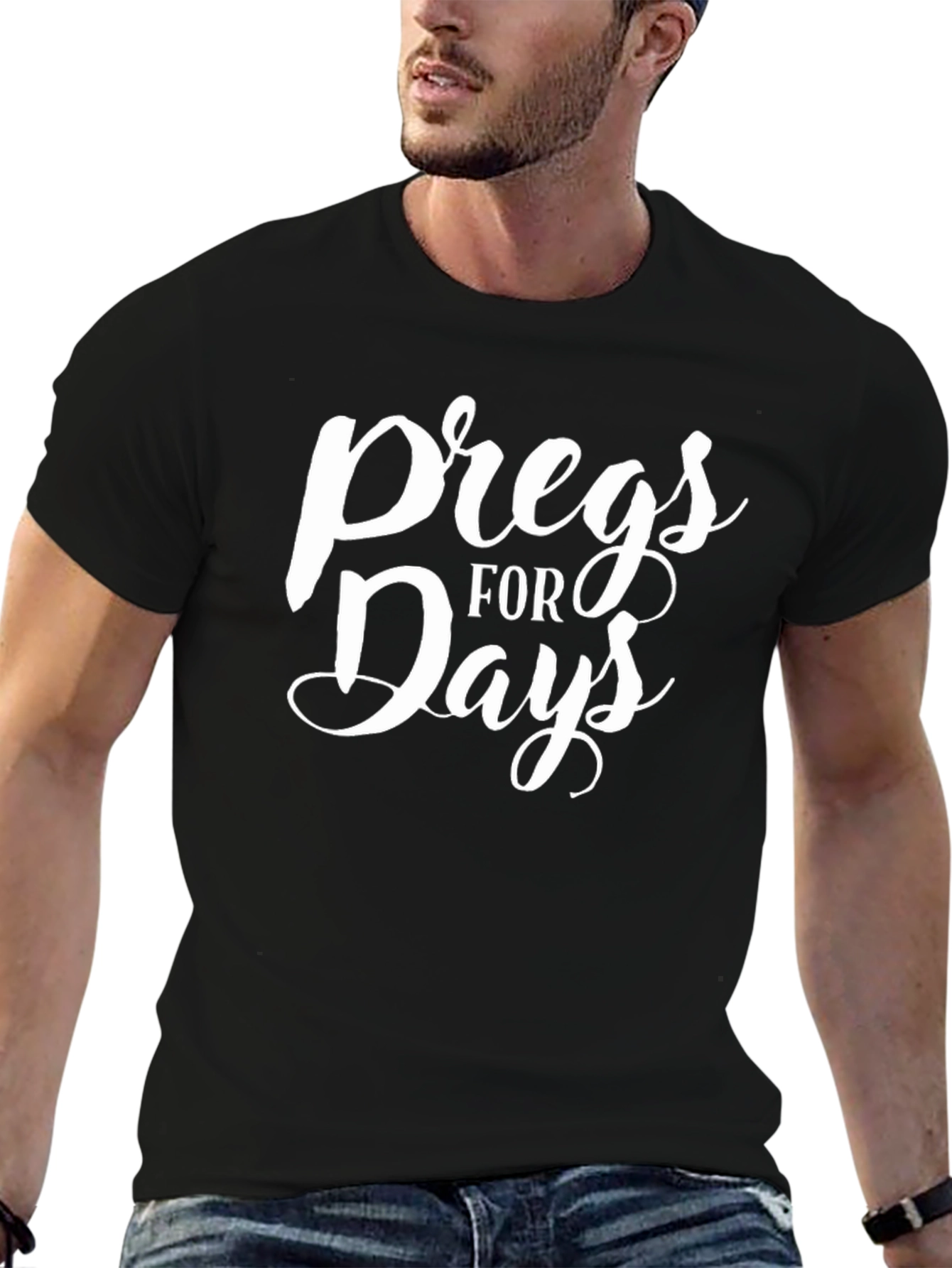Pregs For Days Black Graphic Tee
