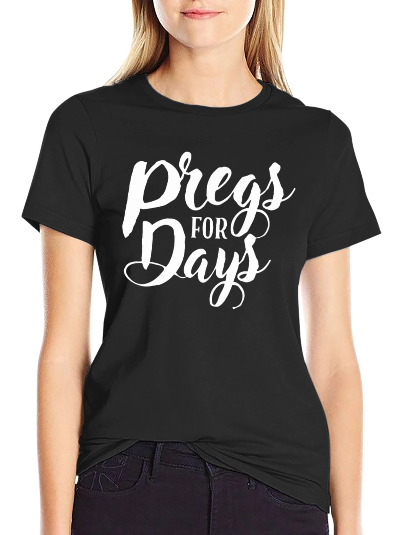 Pregs For Days Black Graphic Tee