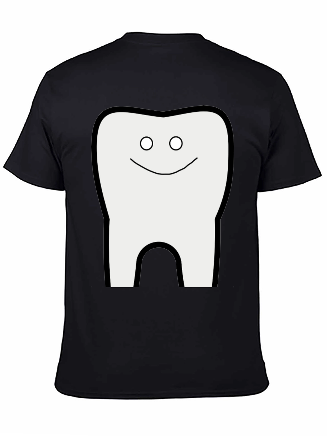 Funny Tooth Graphic T-Shirt - Black Cotton Tee