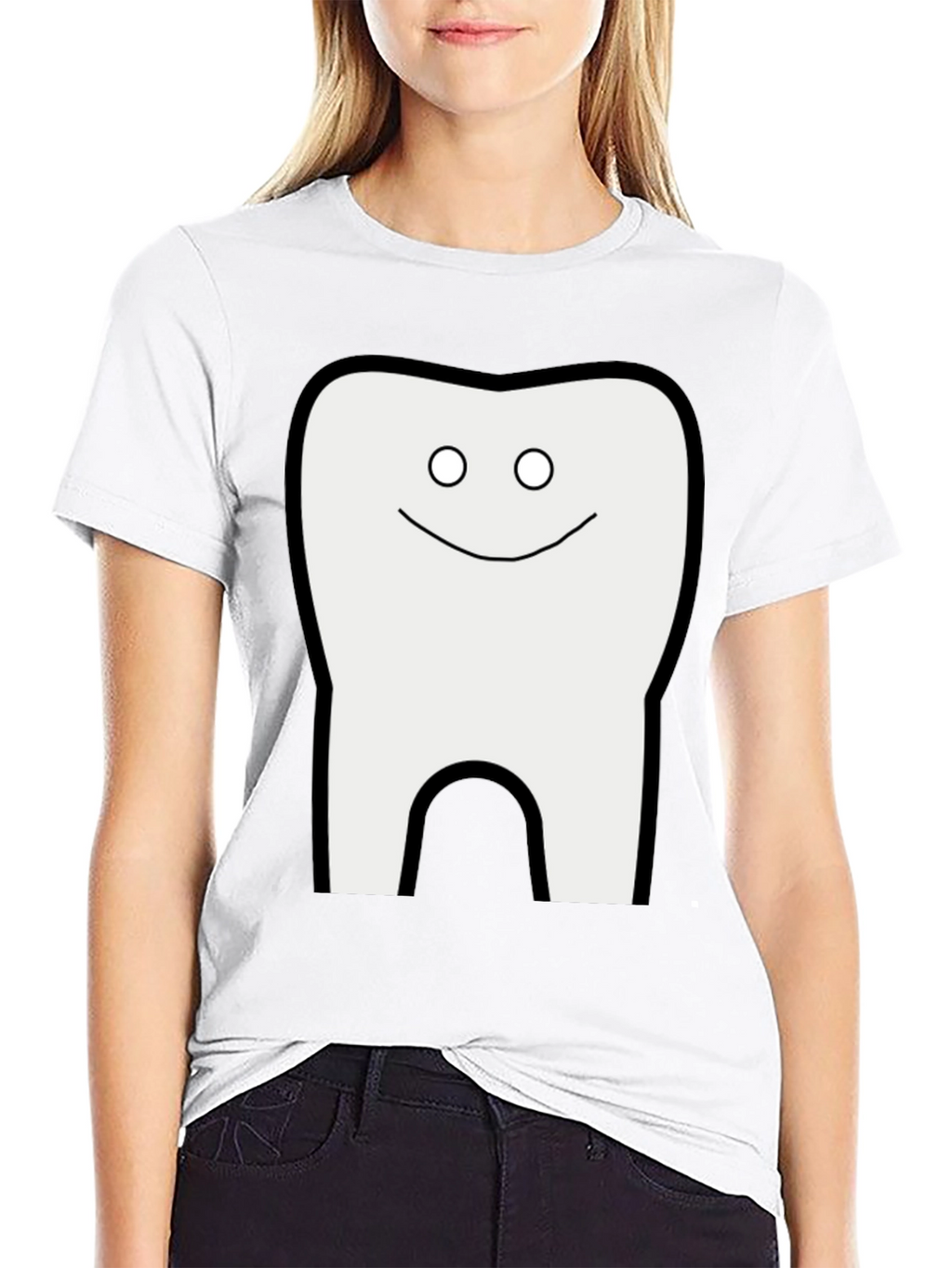 Funny Tooth Graphic T-Shirt - Black Cotton Tee