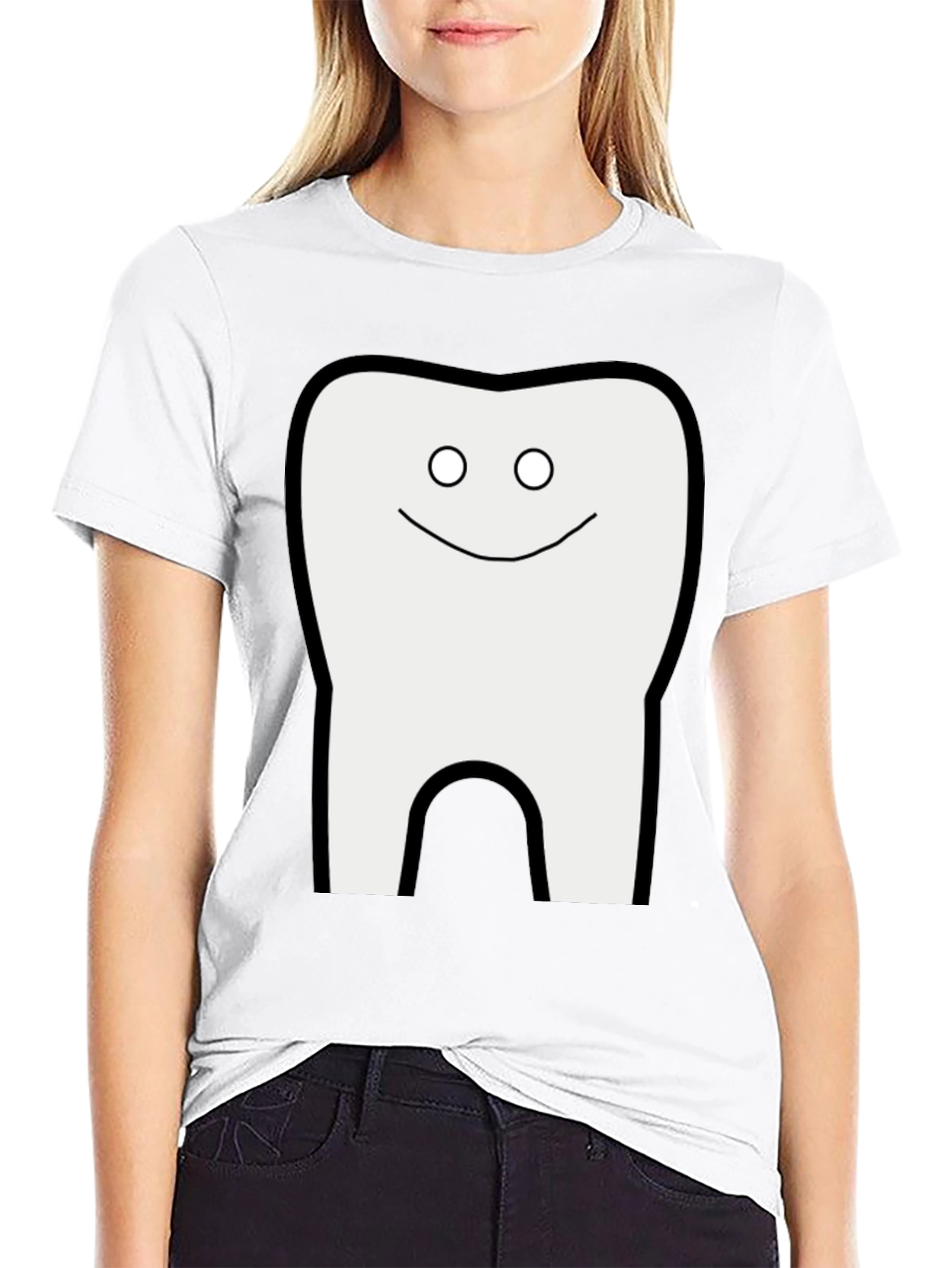 Funny Tooth Graphic T-Shirt - Black Cotton Tee