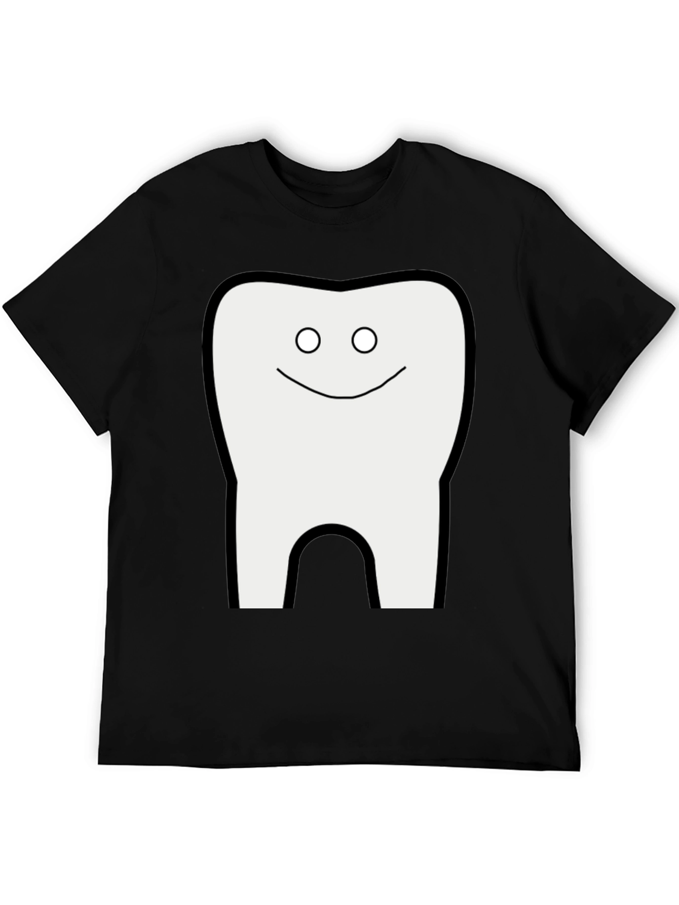 Funny Tooth Graphic T-Shirt - Black Cotton Tee