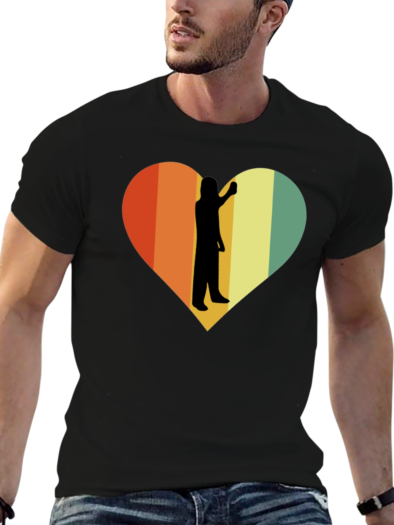 Retro Heart Silhouette T-Shirt