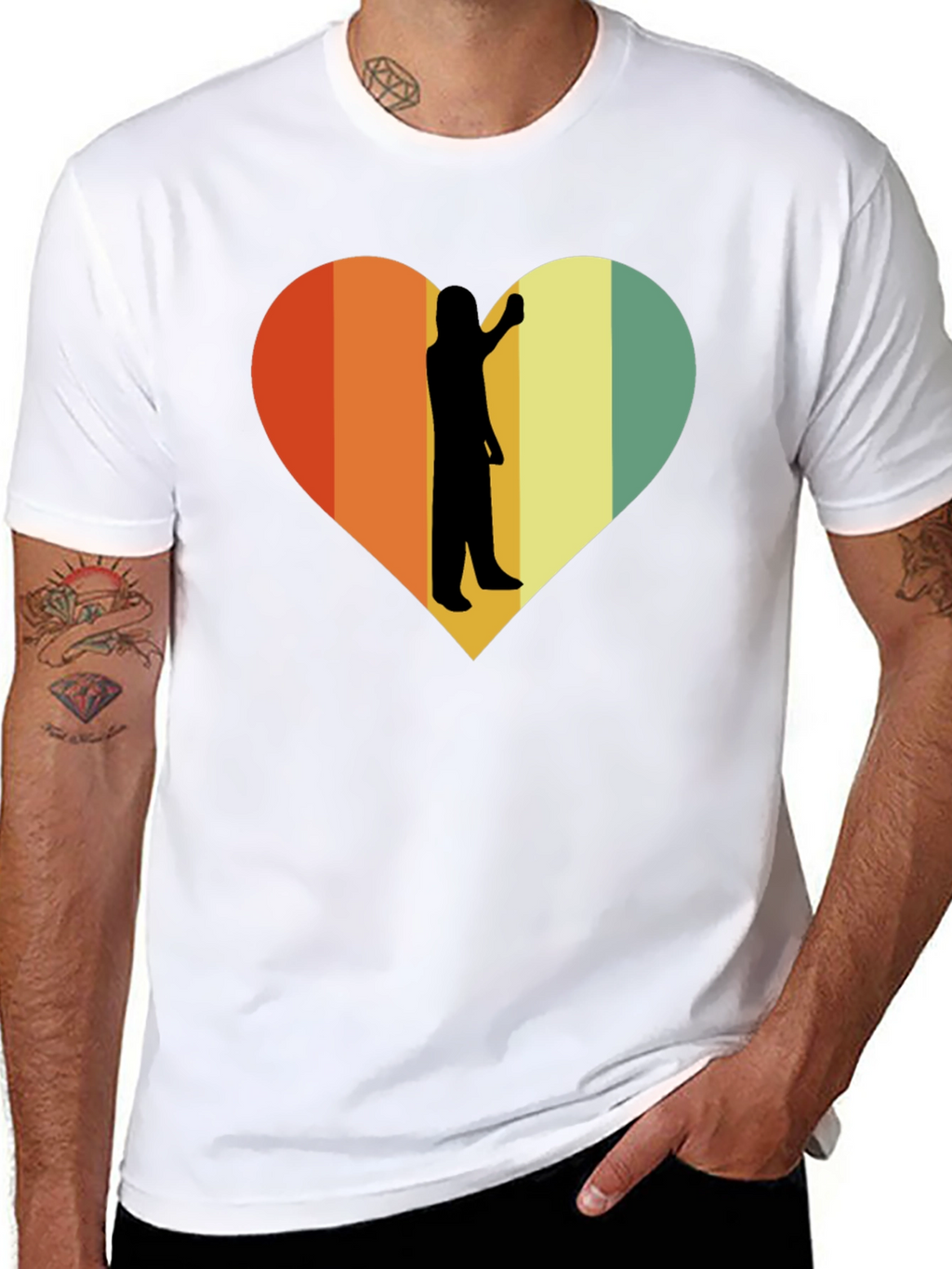 Retro Heart Silhouette T-Shirt