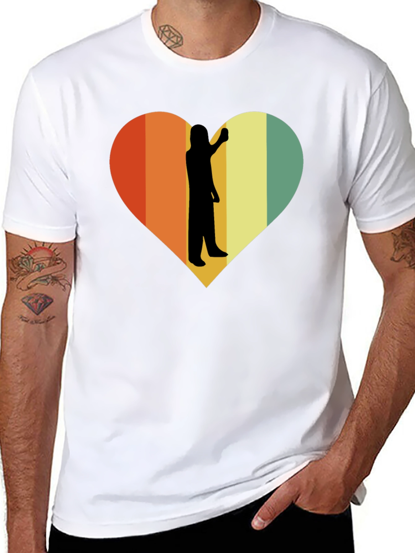 Retro Heart Silhouette T-Shirt