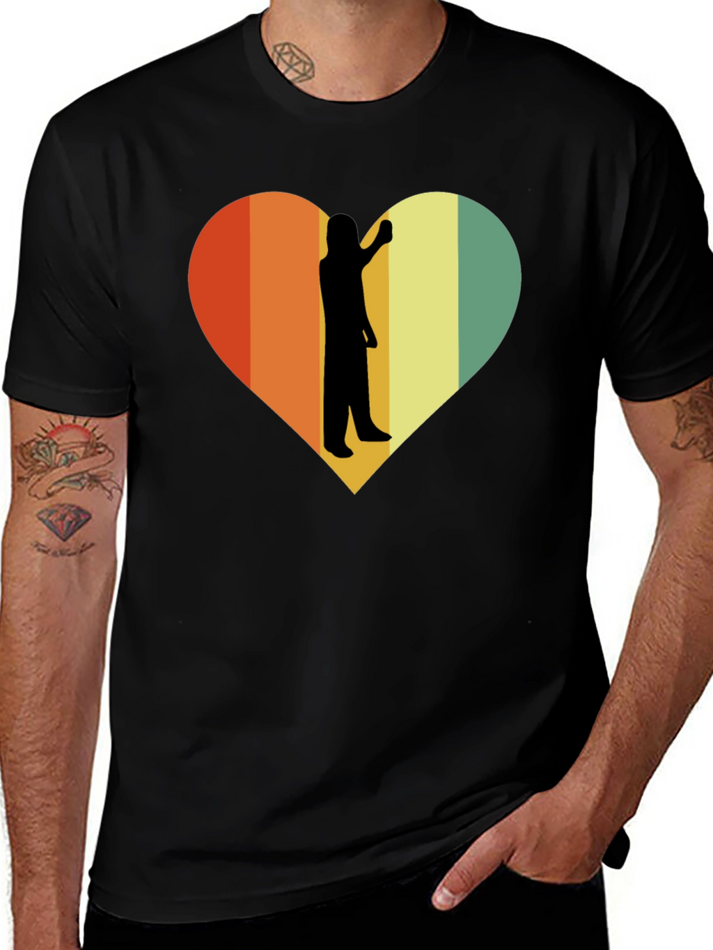 Retro Heart Silhouette T-Shirt