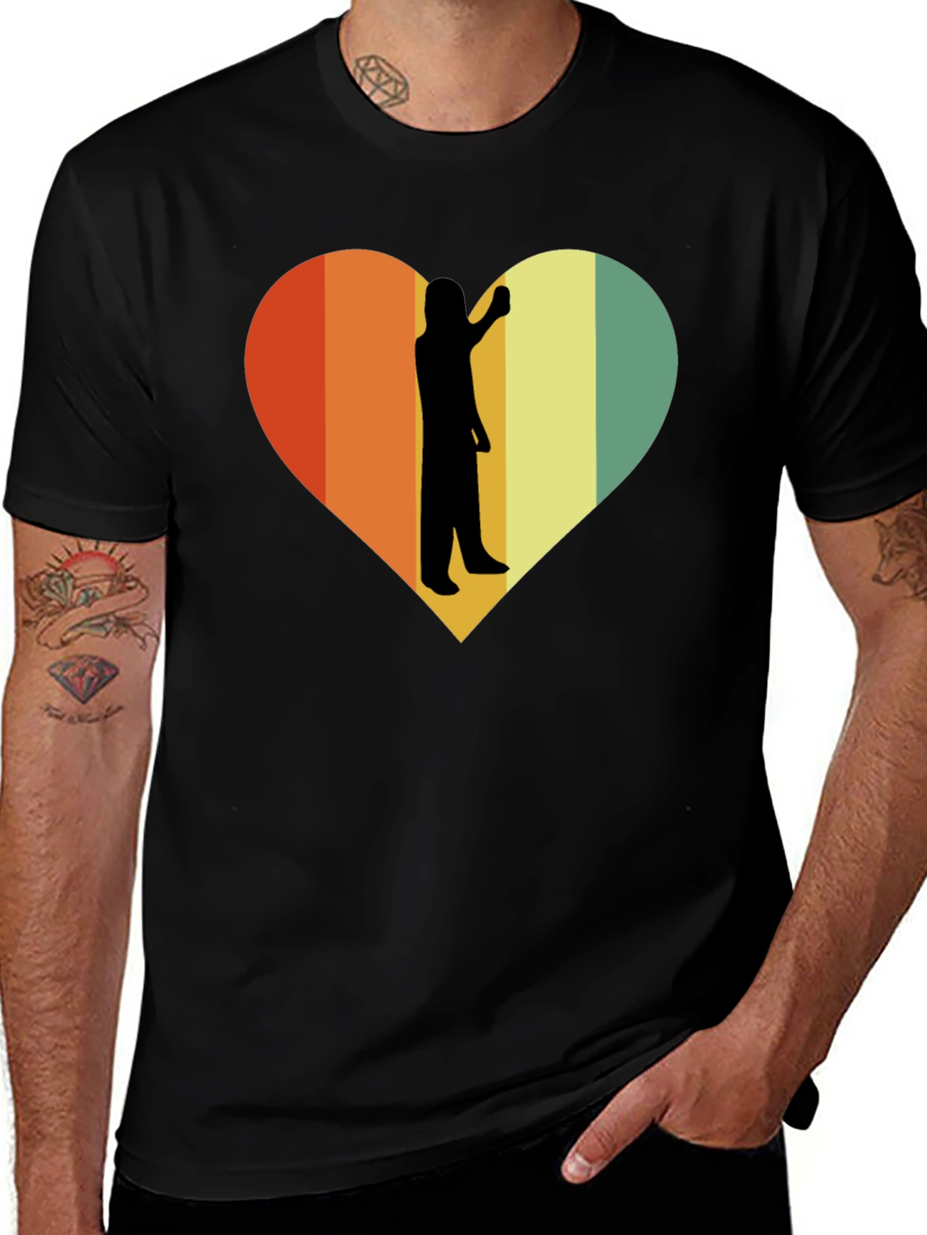 Retro Heart Silhouette T-Shirt