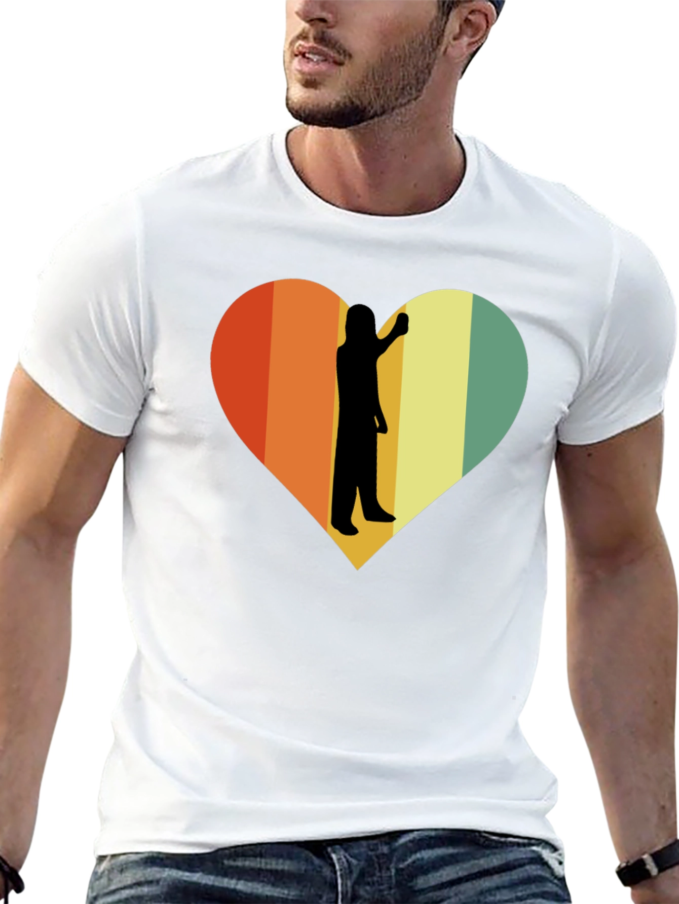 Retro Heart Silhouette T-Shirt