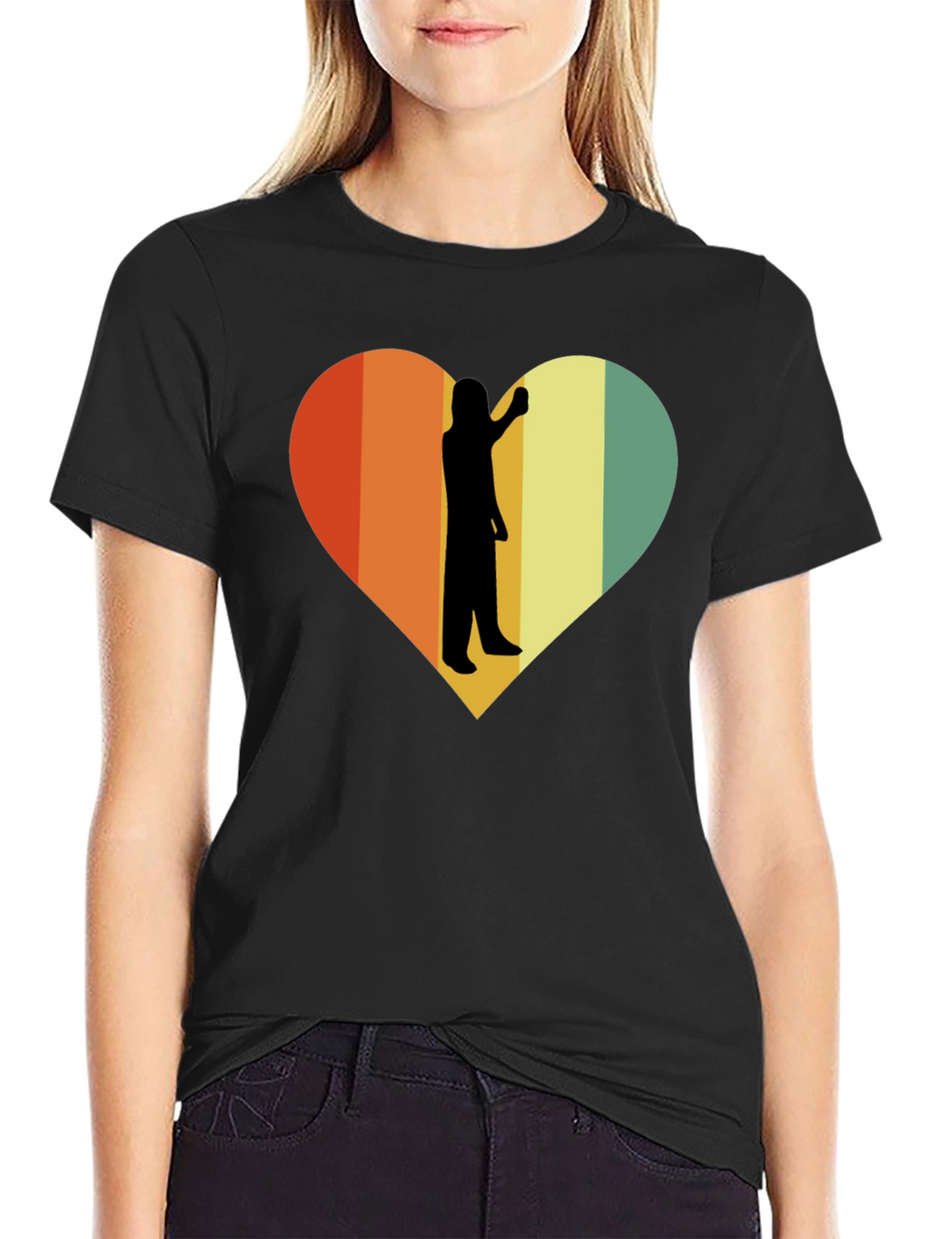 Retro Heart Silhouette T-Shirt