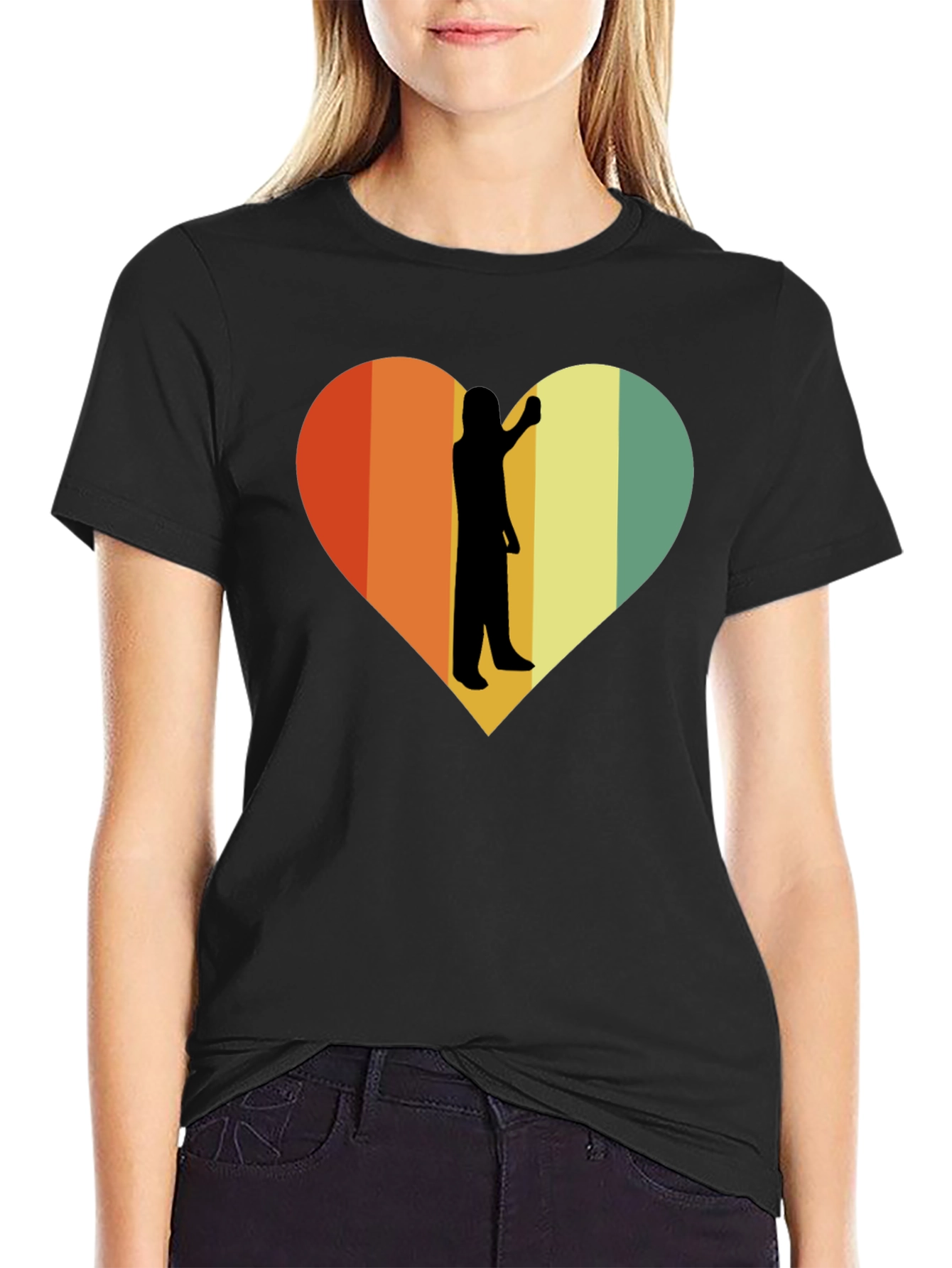 Retro Heart Silhouette T-Shirt