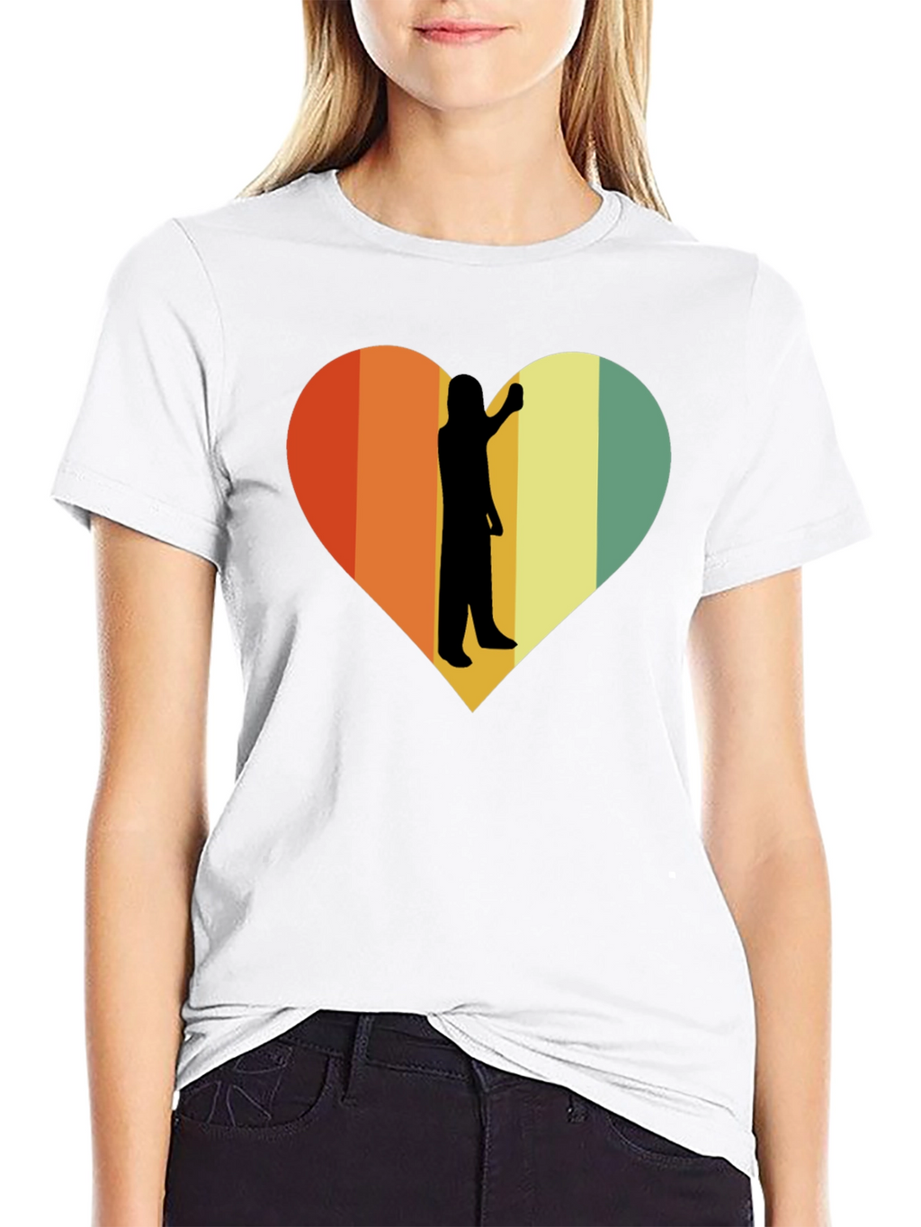 Retro Heart Silhouette T-Shirt