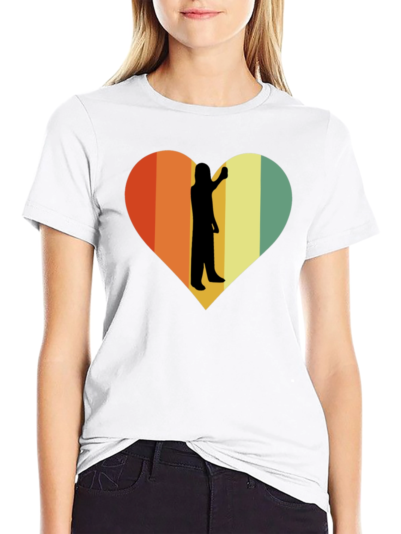 Retro Heart Silhouette T-Shirt