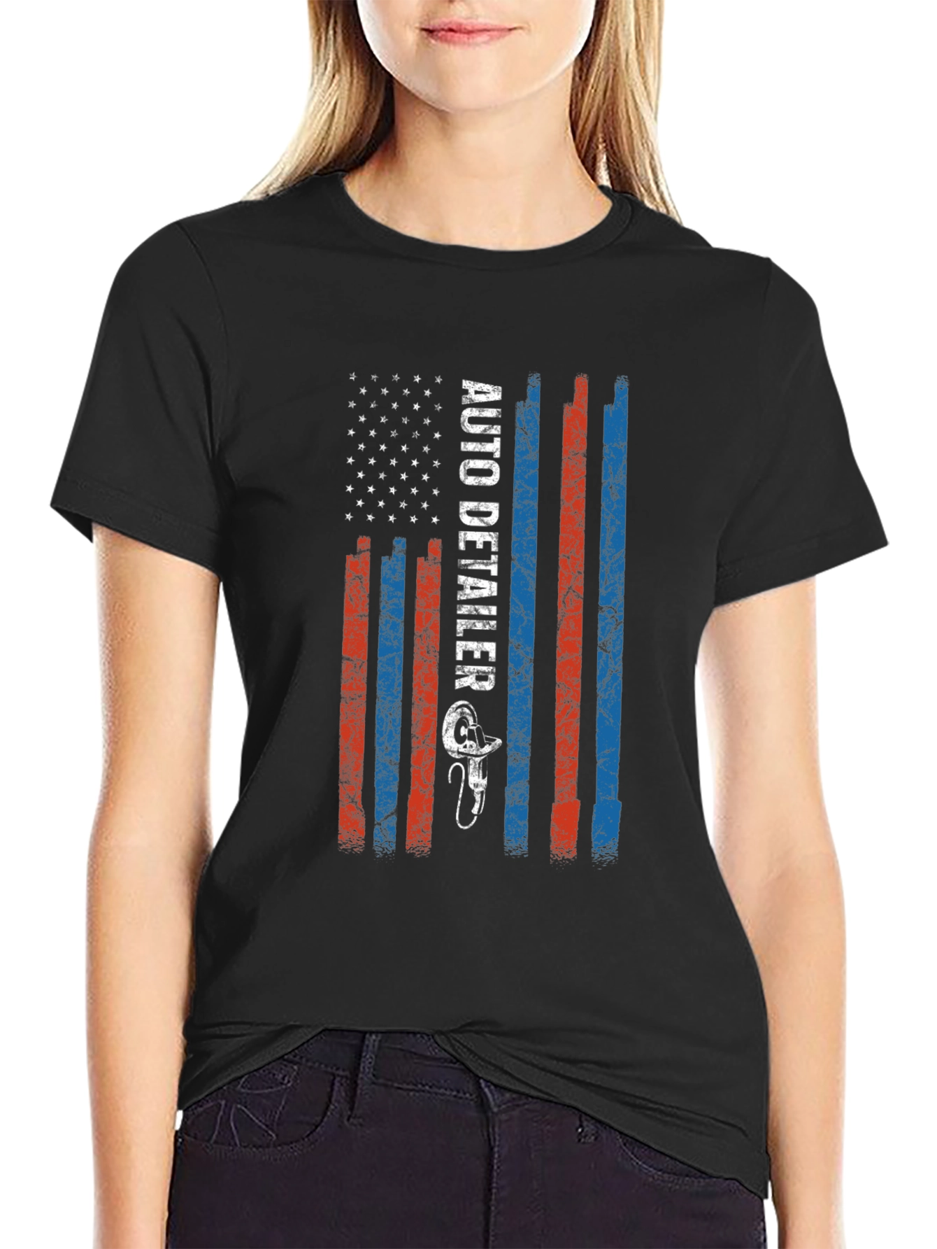 Auto Detailer US Flag T-Shirt