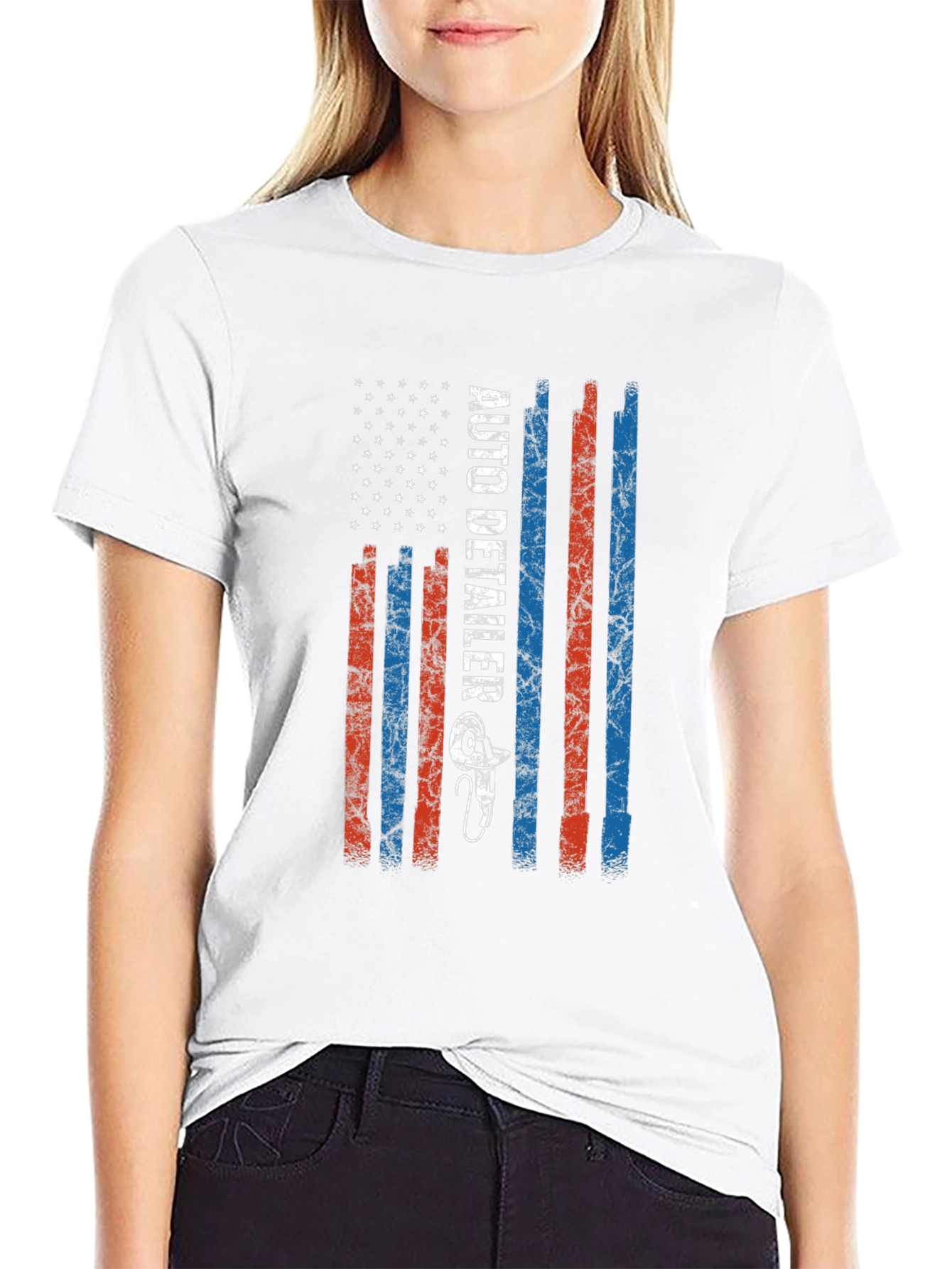 Auto Detailer US Flag T-Shirt