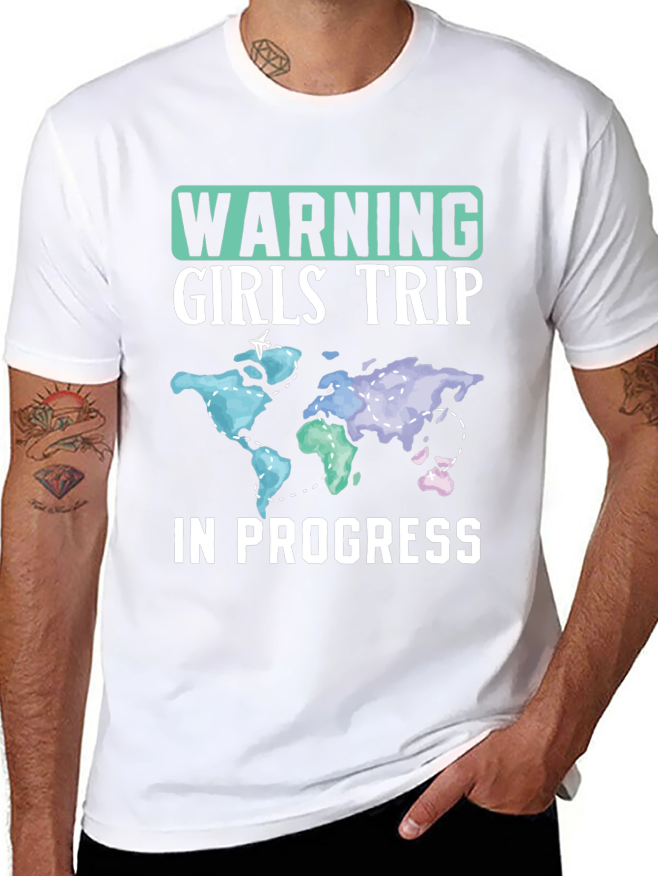 Warning Girls Trip in Progress Graphic T-Shirt
